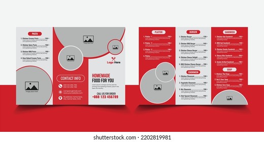 Restaurant Trifold Brochure Design Template Premium Vector,