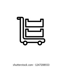 restaurant trolley vector icon