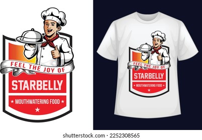 Restaurant t-shirt design, cook or chef t-shirt design