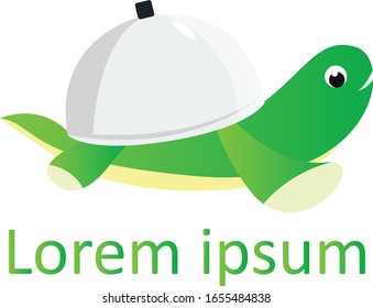 Restaurant and Turtle Logo Vector Deisgn