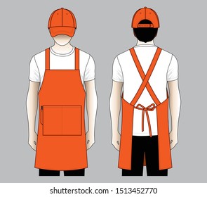 Restaurant Uniforms Design Vector
: Front and Back View