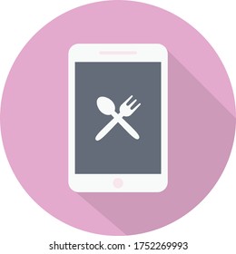 restaurant vector flat color icon 