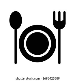 icono plano de glifo vector de restaurante 