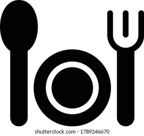 icono plano de glifo vector de restaurante 