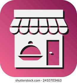Restaurant Vector Glyph Gradient Background Icon For Personal And Commercial Use.
