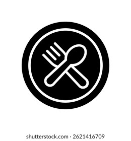 Restaurant Vector for Hotel Dining and Culinary Experience. Food service illustration. Travel meal options and hospitality. Glyph Icon