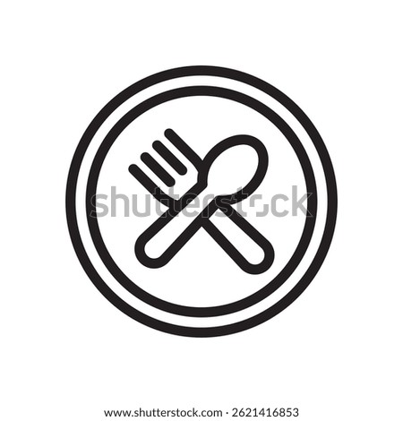 Restaurant Vector for Hotel Dining and Culinary Experience. Food service illustration. Travel meal options and hospitality. Line Icon