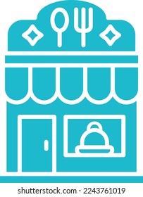 Icono del vector del restaurante. Se puede usar para imprimir, móviles y aplicaciones web.