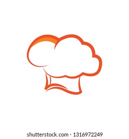 Restaurant vector icon. cooking hat.