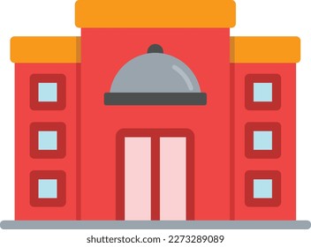 Estilo plano del icono del vector del restaurante