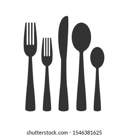 Restaurant vector icon. Fork, spoon and knife sign