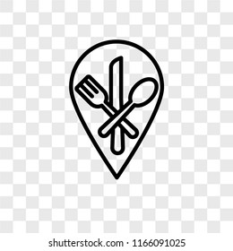 Restaurant vector icon isolated on transparent background, Restaurant logo concept