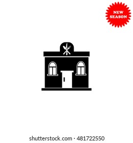 Restaurant vector icon isolated on white background.