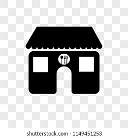 Restaurant vector icon on transparent background, Restaurant icon