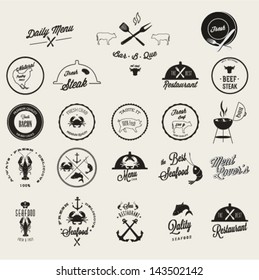 Restaurant  vector icon set