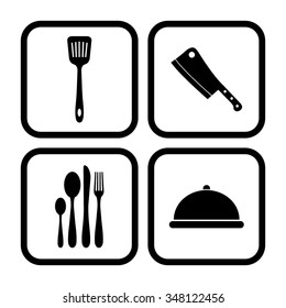restaurant vector icon set