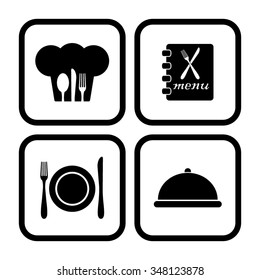 restaurant vector icon set