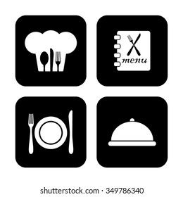 restaurant vector icon set