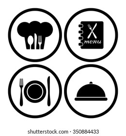 restaurant vector icon set