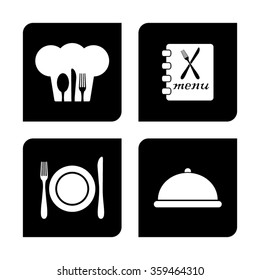 restaurant  vector icon set