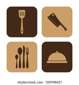 restaurant  vector icon set