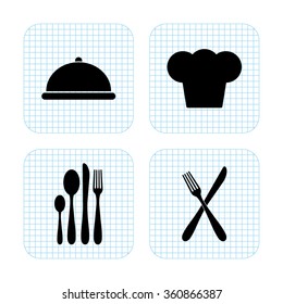 restaurant  vector icon set