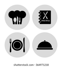 restaurant  vector icon set