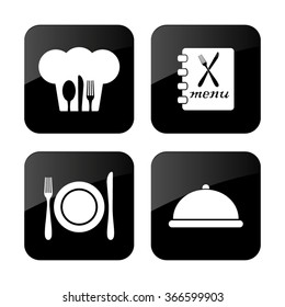 restaurant  vector icon set