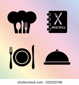 restaurant vector icon set