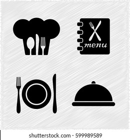 restaurant  vector icon set