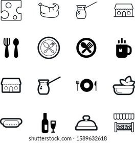 restaurant vector icon set such as: chicken, bottle, idea, holiday, summer, cook, desk, hotel, landscape, bowl, patio, banquet, bread, sausage, gourmet, lobby, roast, group, ring, grilled, silver