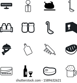 restaurant vector icon set such as: old, roller, staff, retail, atm, event, icons, surface, bank, reserved, business, debit, payment, purchase, plastic, champagne, bottle, serving, turkey, uniform