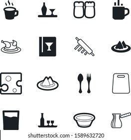 restaurant vector icon set such as: gourmet, decaf, pin, soft, turk, list, chopping, christmas, cooked, roast, pepper, cola, card, steam, spice, milk, coffe, fork, salt, bean, snack, latte, piece