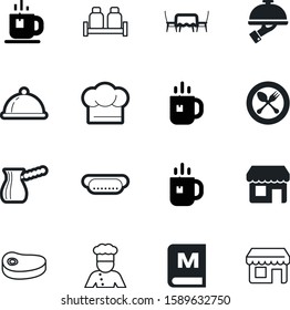 restaurant vector icon set such as: grinder, cafe table vector icon, linear, clothing, chefs, diet, brochure, table, internet, dog, uniform, health, catering, profession, object, dome, shaker