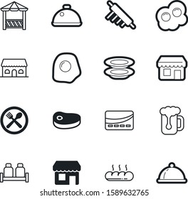 restaurant vector icon set such as: cash, furniture, spoon, empty, grilled, alcove, spice, cow, ham, tableware, pint, glass, relish, decorative, artistic, drink, drawing, beer, pergola, steak, lager