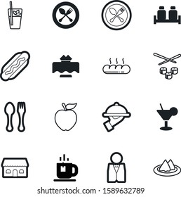 restaurant vector icon set such as: mug, snack, apple, scotch, juice, gourmet, pastry, seasoning, chair, tea, fish, cup, seafood, holder, asian, idea, liquid, door, cover, organic, fast, style