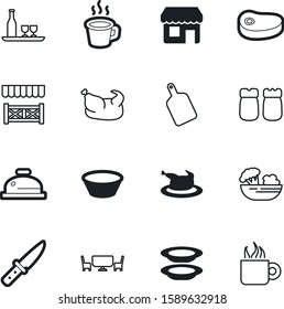 restaurant vector icon set such as: office, surface, steak, concept, liquor, facade, diet, lettuce, small, empty, break, wine, kitchenware, powder, stacked, window, alcove, healthy, commercial