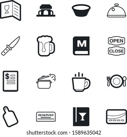 restaurant vector icon set such as: cold, receipt, reserved, pot, alcohol, meat, window, dishware, cash, breakfast, closed, retail, surface, cloche, banner, commerce, utensil, web, cashier, bank