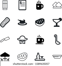 restaurant vector icon set such as: man, bottle, concept, ticket, brown, fill, roasted, juice, dress, wedding, cut, app, cold, street, total, airport, logo, square, fat, cashier, strip, roast