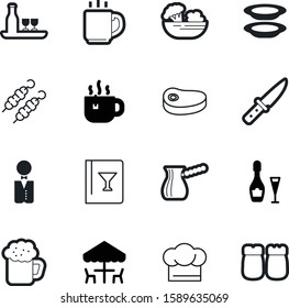 restaurant vector icon set such as: chop, summer, protein, uniform, man, color, steak, pile, brewing, elements, butler, barbecue, cuisine, pint, sharp, retro, cooker, decor, cap, chair, morning