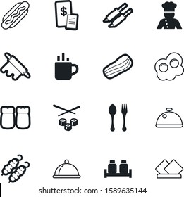 restaurant vector icon set such as: idea, job, circle, brown, app, cooked, cuisine, crispy, logo, yolk, group, rolls, cappuccino, energy, concept, cashier, dishware, rice, maki, cooker, check, strip