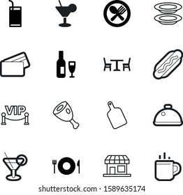restaurant vector icon set such as: parasol, credit, facade, eating, winery, cut, stacked, energy, espresso, icons, coffe, pile, patio, mocha, zone, bottle, club, company, cover, dome, small, ice