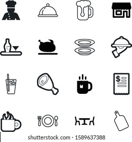 Restaurant Vector Icon Set Such As: Pub, Cashier, Platter, Steel, Liquor, Stacked, Metal, Ticket, Template, Cost, Commercial, Store, Sale, Caffeine, Account, Facade, Receipt, Buy, Stack, Open, Cooked