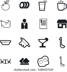 restaurant vector icon set such as: celebration, nobody, straw, snack, espresso, payment, pay, butler, mint, ice, leg, start, apples, modern, meat, dough, cocktails, app, juice, scotch, platter, shop