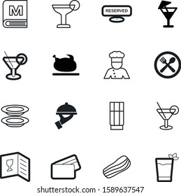 restaurant vector icon set such as: grill, plastic, strip, bottle, person, object, diner, turkey, pile, kitchenware, profession, private, commerce, mojito, bacon, mint, debit, information, cooker