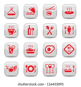 Restaurant Vector Icon Set for web and mobile. All elements are grouped.