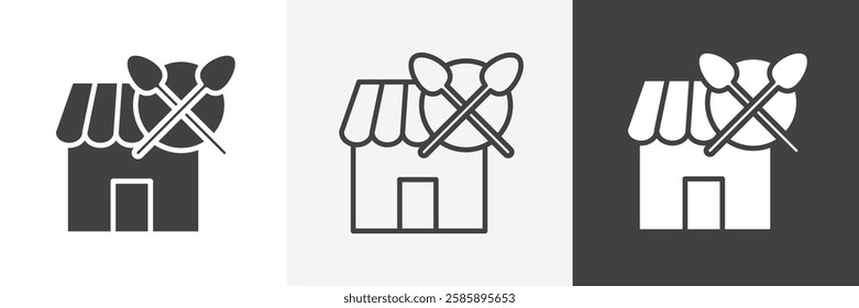 Restaurant vector icons collection graphic designs for ui designs