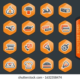 Restaurant vector icons for user interface design