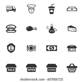 Restaurant vector icons for user interface design