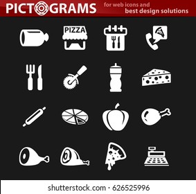 Restaurant vector icons for user interface design